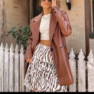 Jocelyn Jacket Brown Princess Polly (faux leather jacket)